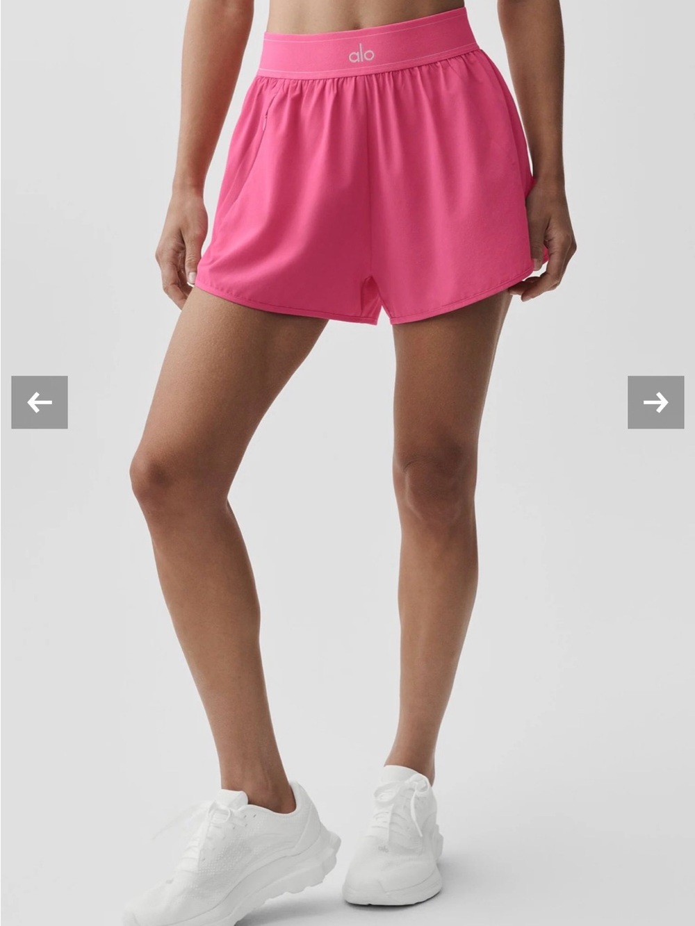 ALO Yoga Match Point Short Medium Limited: Paradise Pink NWT - Picture 2 of 7
